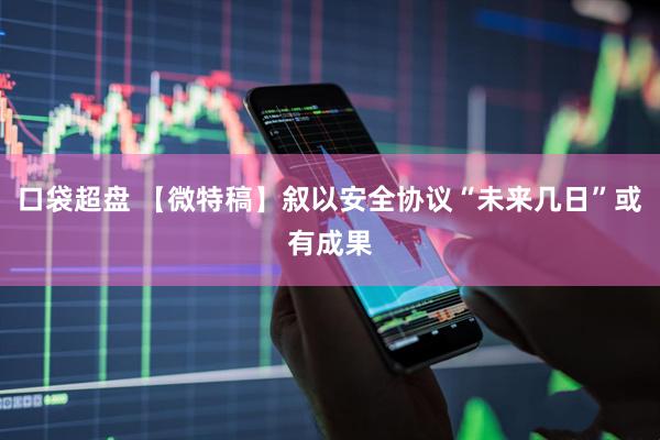 口袋超盘 【微特稿】叙以安全协议“未来几日”或有成果